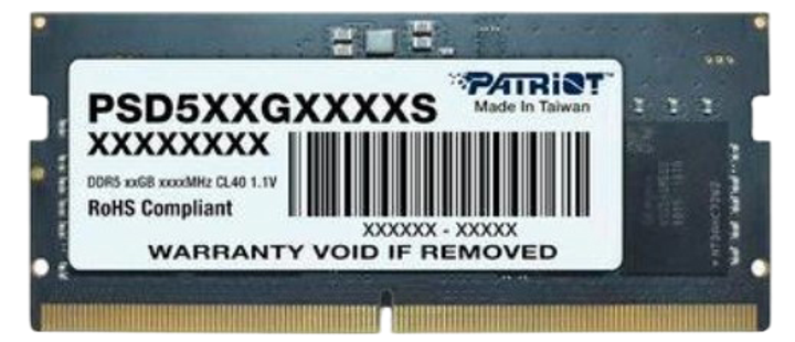 Оперативна пам'ять Patriot 8GB SODIMM DDR5 4800MHz Signature Line (PSD58G480041S) - Фото 1 Оперативна пам'ять Patriot 8GB SODIMM DDR5 4800MHz Signature Line (PSD58G480041S) - изображение 1
