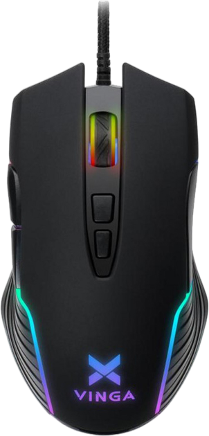 Миша Vinga MSG-200 RGB Black - Фото 1 Миша Vinga MSG-200 RGB Black - зображення 1