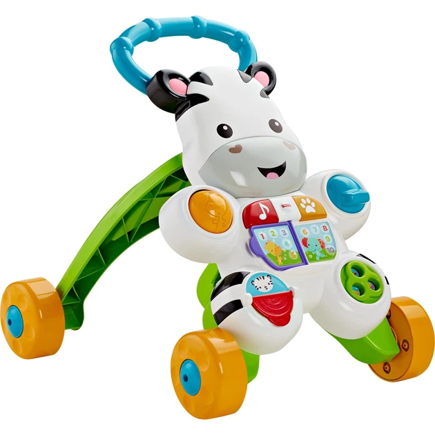 Chodzik pchacz Fisher-Price Walk with me zebra 4580985 (0887961256390) - obraz 2
