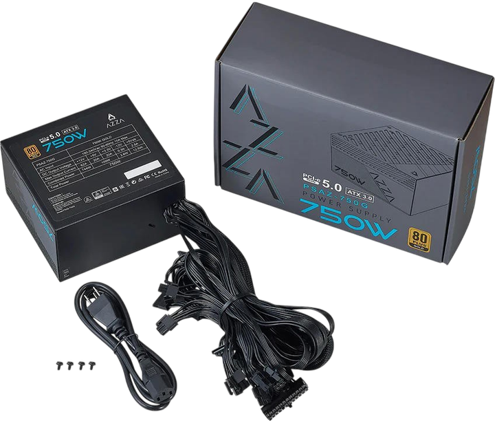 Блок живлення AZZA PSAZ ATX 3.1 750W 80+ Gold - изображение 4