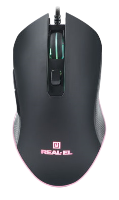 Миша REAL-EL RM-550 RGB Black (EL123200027) - Фото 1 Миша REAL-EL RM-550 RGB Black (EL123200027) - зображення 1