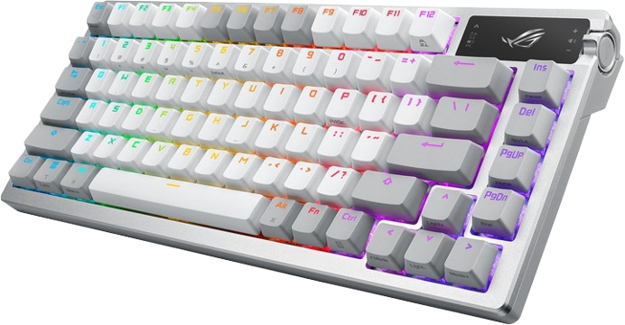 Клавіатура бездротова Asus ROG Azoth RGB White (90MP031A-BKUA11) - зображення 2