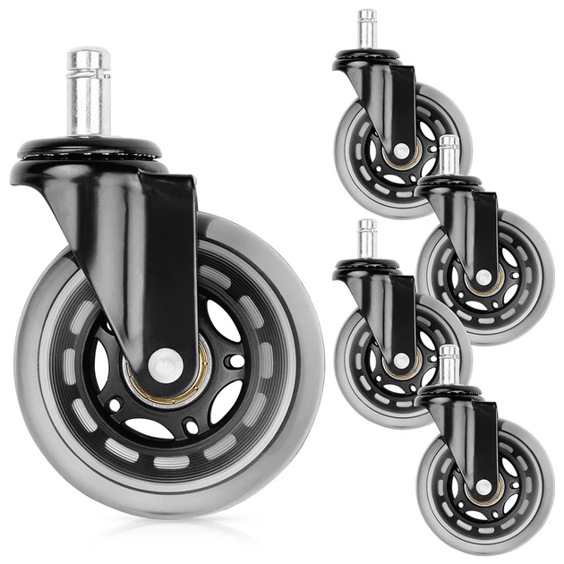 Колеса для крісла Vilde 569998 гумові 7.5 см x 11 мм 5 шт (5904316481780) - зображення 2