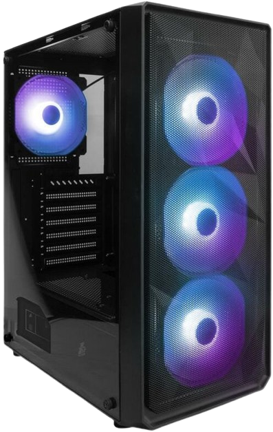 Корпус 1stPlayer FD3-BK-4F7 ARGB Black - изображение 2