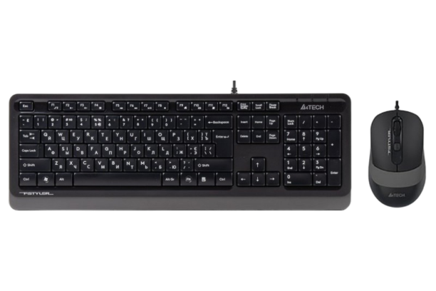 Комплект (клавіатура, миша) A4Tech F1010 Black/Grey - Фото 1 Комплект (клавіатура, миша) A4Tech F1010 Black/Grey - изображение 1