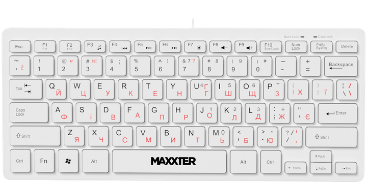 Клавіатура Maxxter KBM-C01W-UA White - зображення 3