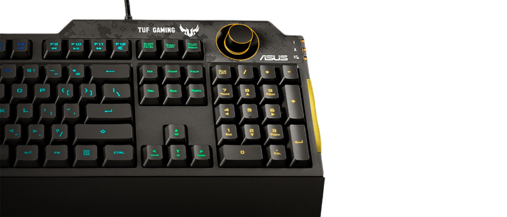 Клавіатура Asus TUF Gaming K1 USB UKR RGB Black (90MP01X0-BKMA00) - изображение 3
