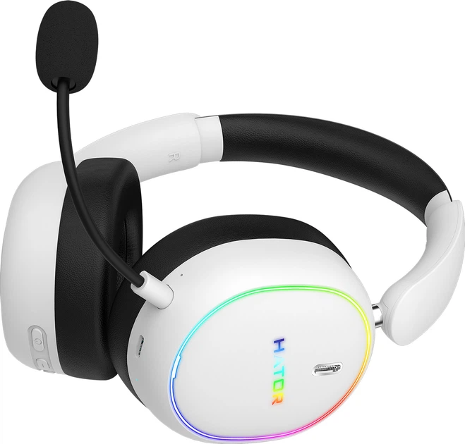 Słuchawki Hator Phoenix 2 Wireless White (8721249196867) - obraz 8