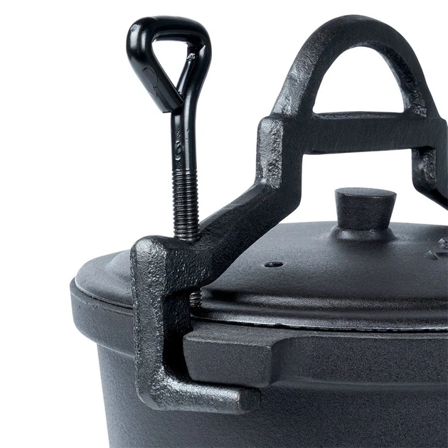 Kociołek żeliwny Vilde 199048 emaliowany na nóżkach z pokrywką 4 L (5904316471866) - obraz 4