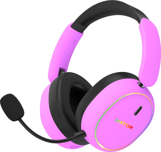 Słuchawki Hator Phoenix 2 Wireless Cyber Violet (8721249230899) - obraz 2