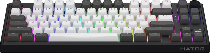 Klawiatura bezprzewodowa HATOR Skyfall 80 Pro Vanila Silent Switch Bluetooth/USB Grey/Black (HTK4180) - obraz 3