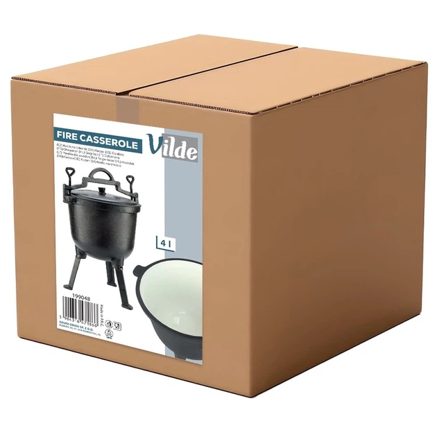 Kociołek żeliwny Vilde CAST LINE 199049 na nóżkach z pokrywką 4 L (5904316471873) - obraz 9