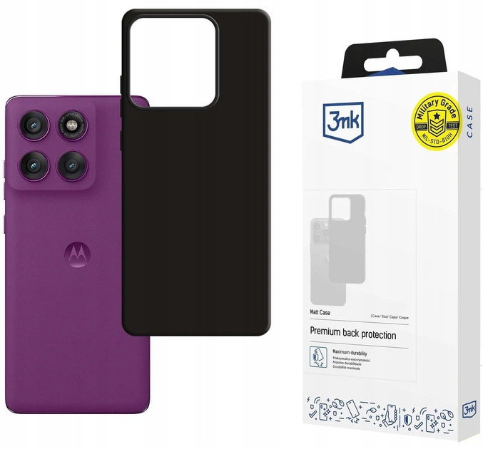 Панель 3MK Matt Case для Motorola Edge 60 Pro Black (5903108663328) - зображення 3