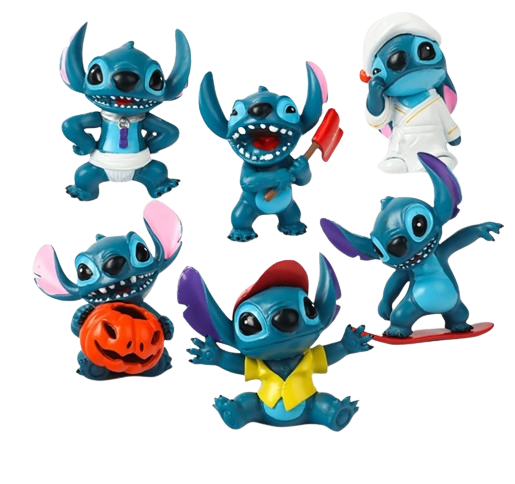 Набор фигурок Лило и Стич Lilo and Stitch мини фигурки детский игровой набор 6 шт. 5-7,5 см - изображение 6