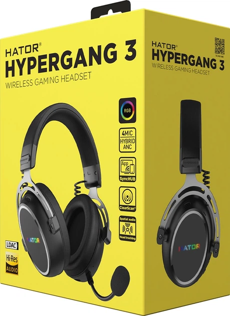 Słuchawki Hator Hypergang 3 Wireless Black (8721249196881) - obraz 9