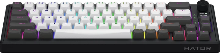 Klawiatura bezprzewodowa HATOR Skyfall 65 Pro Vanila Silent Switch Bluetooth/USB Grey/Black (HTK4160) - obraz 3