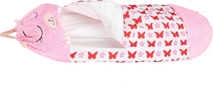 Śpiwór turystyczny KIK dla dzieci 125 x 50 cm Różowy KX3016 (5903039768048) - obraz 3