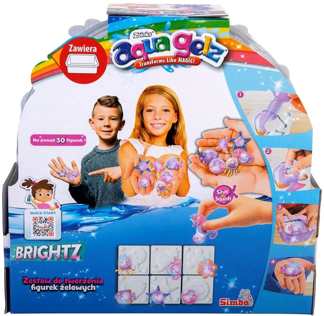 Zestaw kreatywny Simba Aqua Gelz Brightz GLOW tworzenie kreatywnych figurek żelowych (4006592105389) - obraz 3