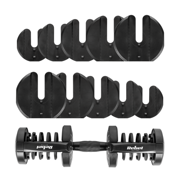 Гантель чавунна регульована автоматично Lechpol Rebel Active RBA-2304 1 × 40 кг (5901890100717) - зображення 4