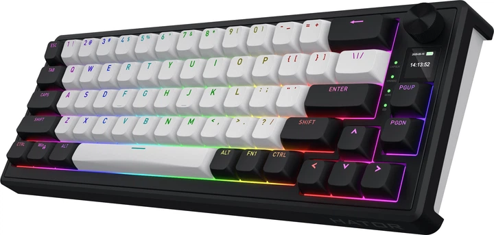 Klawiatura bezprzewodowa Hator Skyfall 65 MAG ULTIMA 8K Wireless/Bluetooth/USB White/Black (HTK3860) - obraz 4