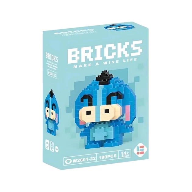 Детский 3D конструктор / пазл Bricks "ослик ИА" Винни-Пух развивающий высотой 6.4 см (1000-ZB-1611) - изображение 2