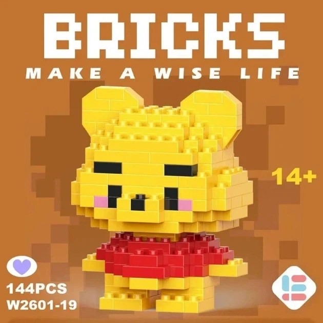 Детский 3D конструктор / пазл Bricks "Винни-Пух" развивающий высотой 6.0 см (1000-ZB-1606) - Фото 4 Детский 3D конструктор / пазл Bricks "Винни-Пух" развивающий высотой 6.0 см (1000-ZB-1606) - изображение 4