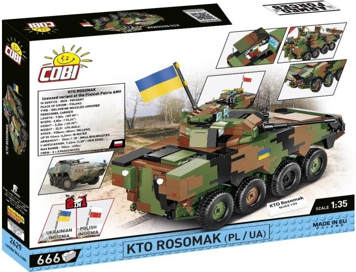 Конструктор Cobi Armed Forces 2 в 1 Kto Rosomak 1:35 666 елементів COBI-2629 (5902251026295) - зображення 2