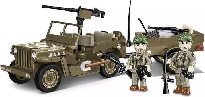 Конструктор Cobi Historical Collection World War II Willys Mb and Trailer 1:35 200 елементів COBI-3132 (5902251031329) - зображення 2