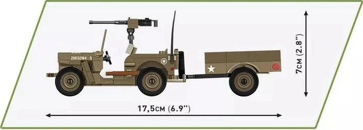 Конструктор Cobi Historical Collection World War II Willys Mb and Trailer 1:35 200 елементів COBI-3132 (5902251031329) - зображення 4