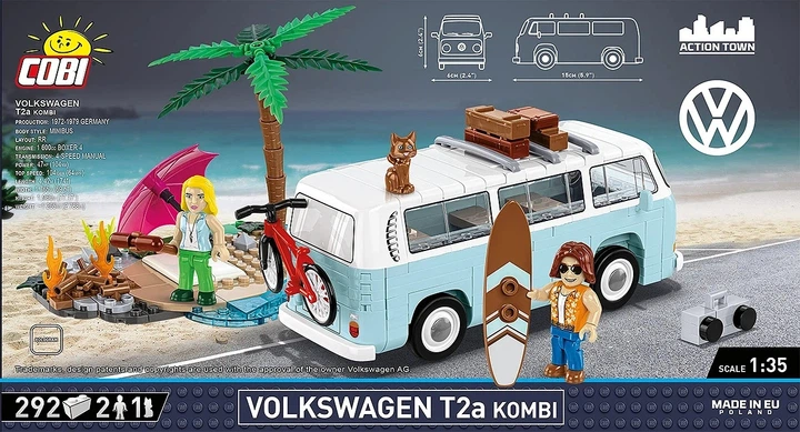 Конструктор Cobi Action Town Volkswagen T2a Kombi 1:35 292 елементи COBI-24617 (5902251246174) - зображення 2