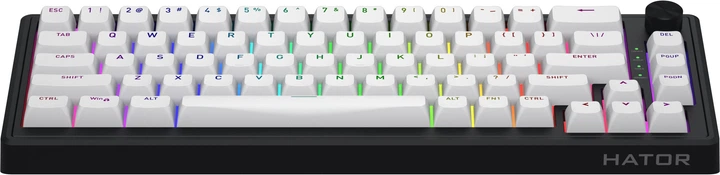 Klawiatura przewodowa Hator Skyfall 65 MAG ULTRA 8K USB White/Black (HTK1860) - obraz 2