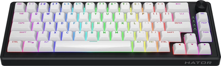 Klawiatura przewodowa Hator Skyfall 65 MAG ULTRA 8K USB White/Black (HTK1860) - obraz 8