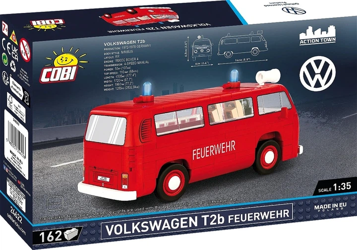 Конструктор Cobi Action Town Volkswagen T2b Feuerwehr 1:35 162 елементи COBI-24622 (5902251246228) - зображення 4