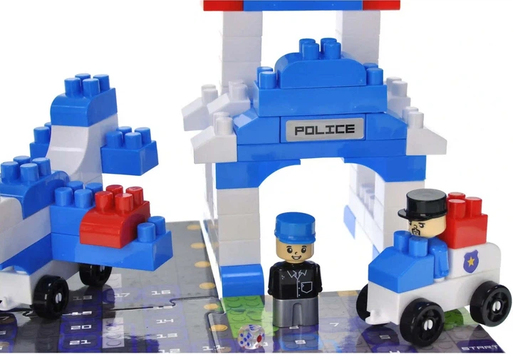 Конструктор Marioinex Block and Steps 3 в 1 Поліцейський патруль + Настільна гра 94 елементи QB300-002 (4823037611218) - зображення 3