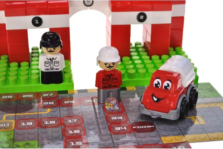 Конструктор Marioinex Block and Steps 3 в 1 Пожежна служба + Настільна гра 74 елементи QB300-001 (4823037611225) - зображення 3