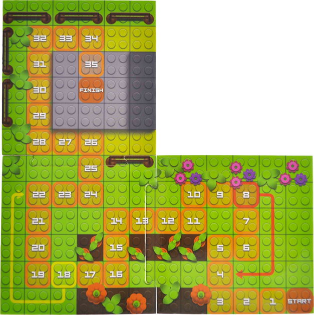 Конструктор Marioinex Block and Steps 3 в 1 Весела ферма + Настільна гра 79 елементів QB300-006 (4823037611263) - зображення 4