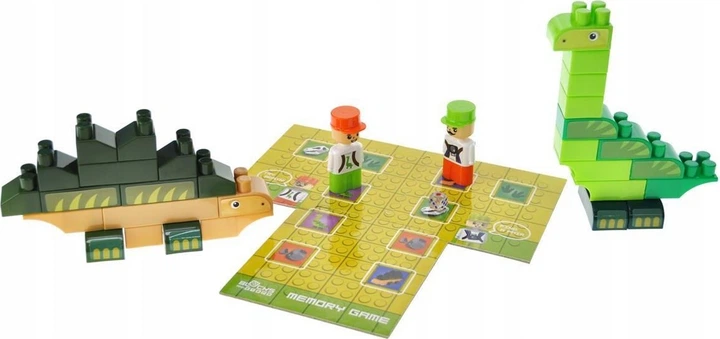 Конструктор Marioinex Block and Steps 3 в 1 Країна динозаврів + Настільна гра 41 елемент QB300-101 (4823037611966) - зображення 3