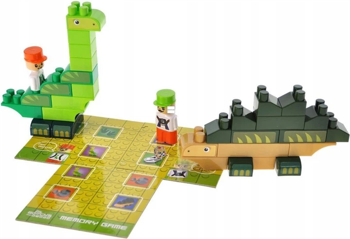 Конструктор Marioinex Block and Steps 3 в 1 Країна динозаврів + Настільна гра 41 елемент QB300-101 (4823037611966) - зображення 4