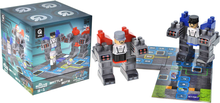 Конструктор Marioinex Block and Steps 3 в 1 Битви роботів + Настільна гра 44 елементи 3213604919 (4823037611973) - зображення 2