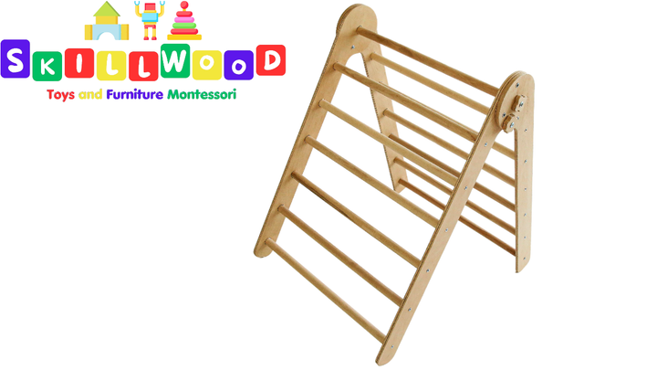 Комплект большой SkillWood Треугольник Пиклер 2 шт. + Горка Монтессори 4 шт. + Арка - изображение 5