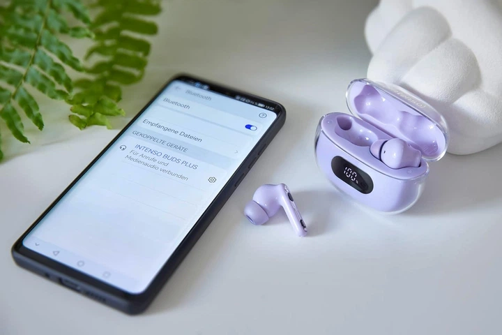 Навушники Intenso Buds Plus Headset Wireless Purple (3720313) - зображення 5