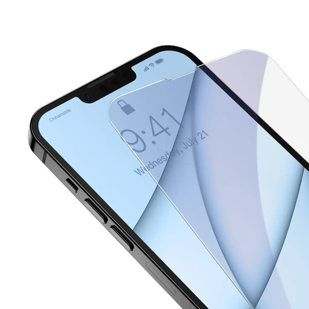 Защитное стекло Baseus 0.3mm Anti-Blue Light Tempered Glass для iPhone 13 mini 2 шт (SGQP010301) - Фото 2 Защитное стекло Baseus 0.3mm Anti-Blue Light Tempered Glass для iPhone 13 mini 2 шт (SGQP010301) - изображение 2