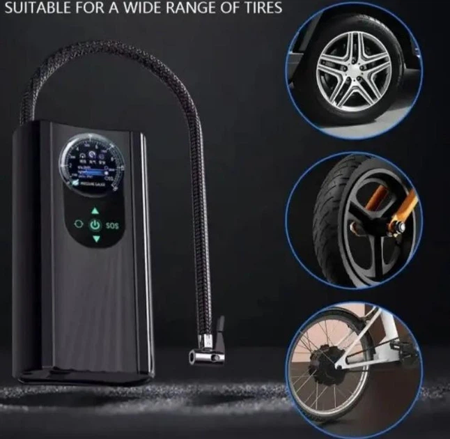 Автокомпрессор аккумуляторный CHARGE PUMP CQB001 с LCD-дисплеем и точным манометром - изображение 8