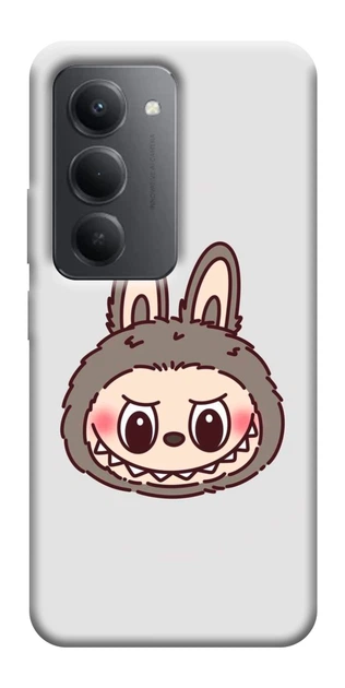 Чехол Labubu grey для Xiaomi Redmi 15 (Global) - Фото 1 Чехол Labubu grey для Xiaomi Redmi 15 (Global) - изображение 1