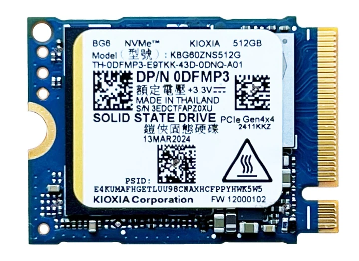 【新品】KIOXIA EG6 1TB NVMe Gen4 M.2 2230 SSD Kioxia EG6 512Gb M.2 2230 PCIe 4.0 x4 NVME (KEG60ZNS512G) by