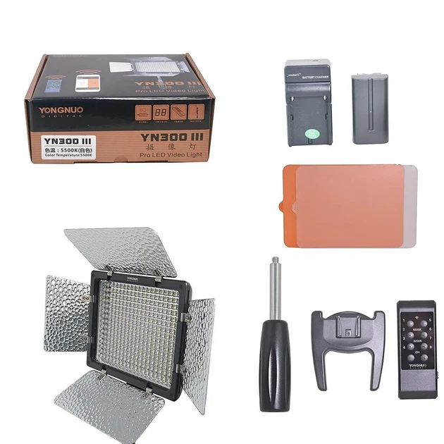 Комплект (набір) "LIGHT L" - LED - світло Yongnuo YN-300 III (3200-5500K) + акумулятор NP-F950 + зарядне - зображення 2