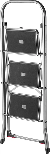 Алюмінієва драбина Kadax Borne 3 сходинки Срібляста K8087 (5903699473788) - зображення 2