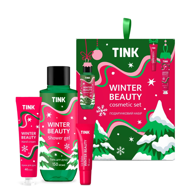 Подарунковий набір косметики для жінок Tink Winter Beauty, 3 продукти - Фото 1 Подарунковий набір косметики для жінок Tink Winter Beauty, 3 продукти - зображення 1