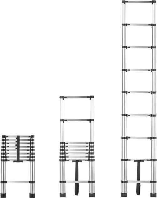 Алюмінієва драбина Kadax Zalavar телескопічна 2.6 м 9 сходинок K10538 (5906638301838) - зображення 5