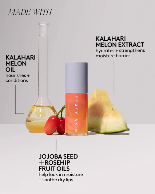 Олія для губ FENTY BEAUTY "Kalahari Melon" Fenty Treatz Hydrating + Strengthening Lip Oil (без упаковки) - Уцінка - зображення 8